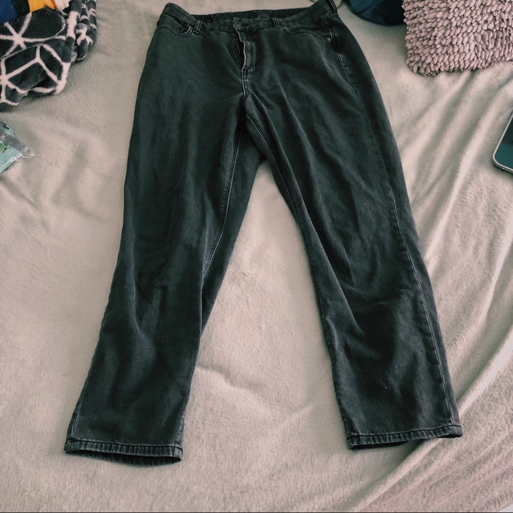 AEO Black Curvy Mom Jean 14 Long